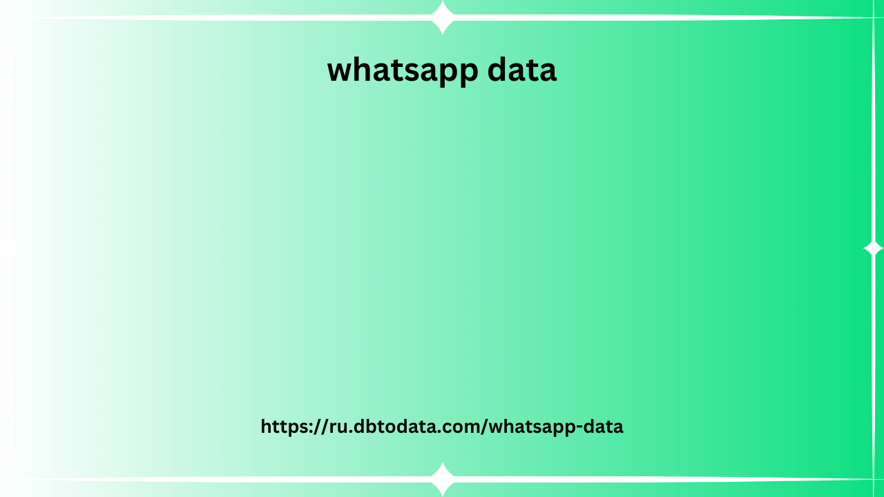 whatsapp data